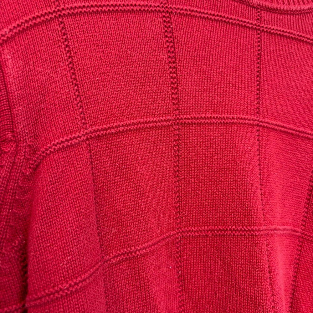 Vintage‎ IZOD Sweater Men's Medium Red Pattern Knit Pullover Box Pattern Casual - Picture 5 of 10